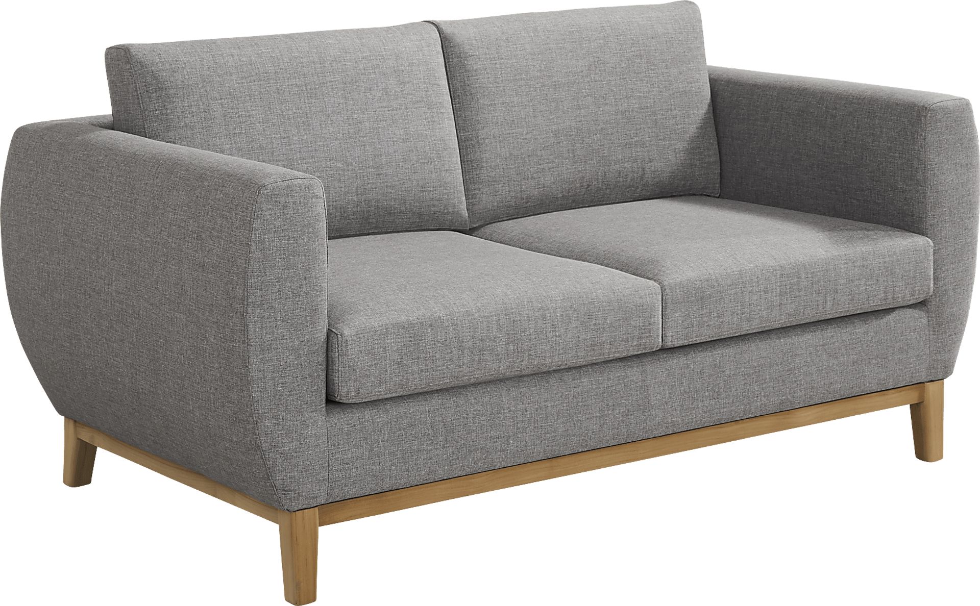 Soho Gray Outdoor Loveseat with Gray Cushions - Image 2