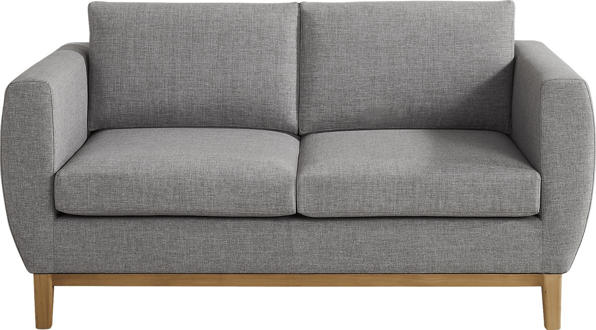 Soho Gray Outdoor Loveseat with Gray Cushions Rooms To Go