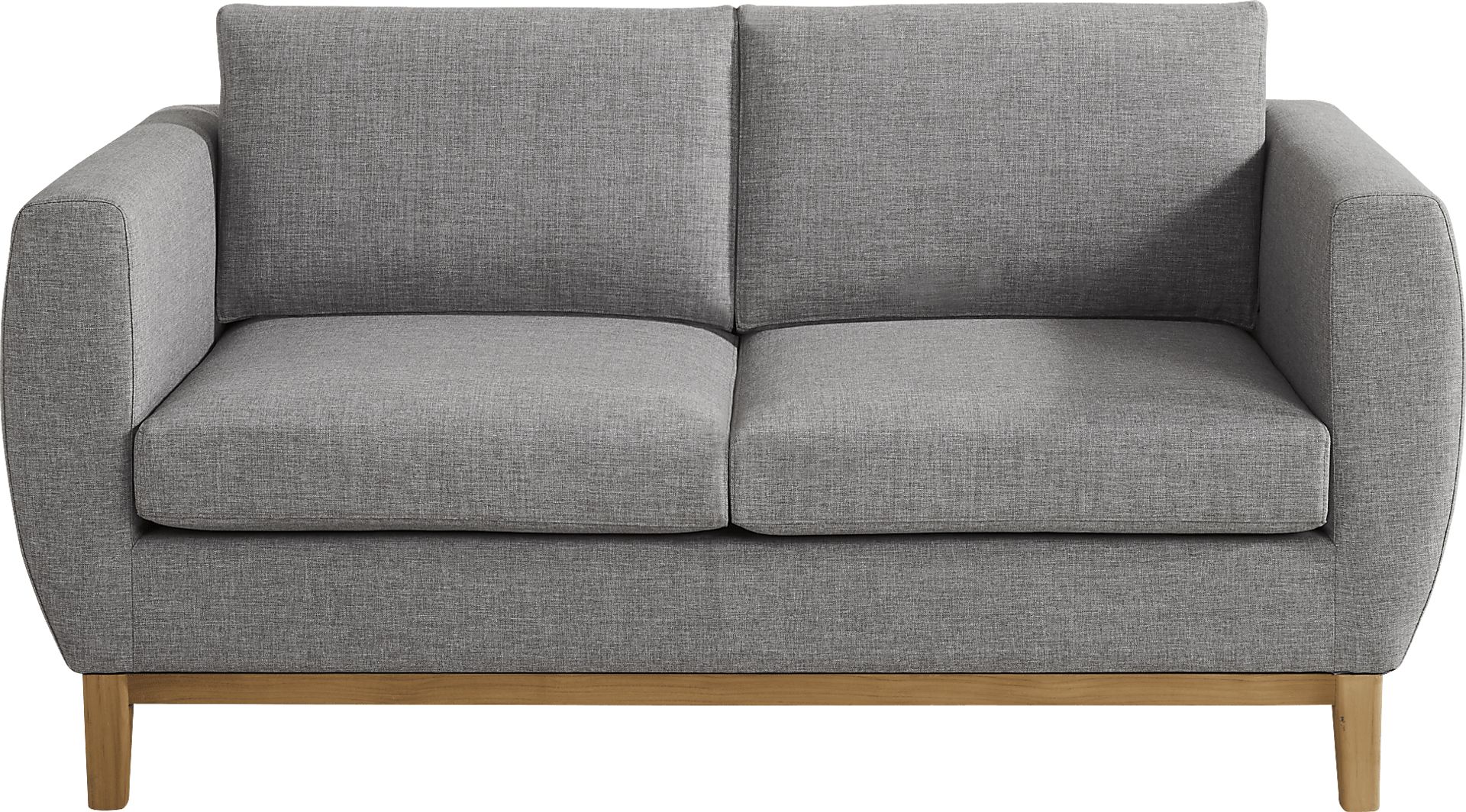 Soho Gray Outdoor Loveseat with Gray Cushions - Image 1