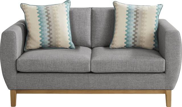 Soho Gray 4 Pc Outdoor Loveseat Seating Set with Gray Cushions - Thumbnail - Image 2