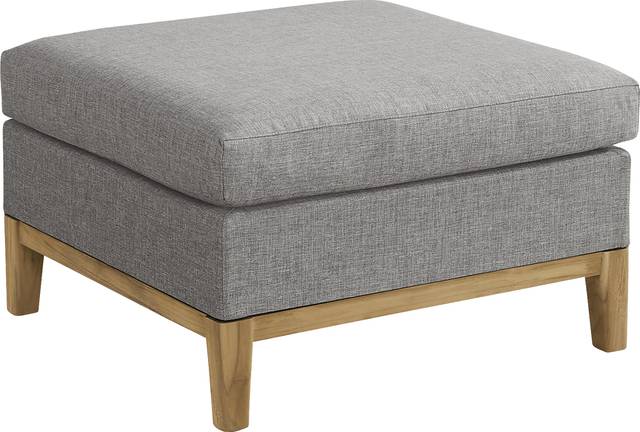 Soho Gray Outdoor Ottoman - Thumbnail - Image 1