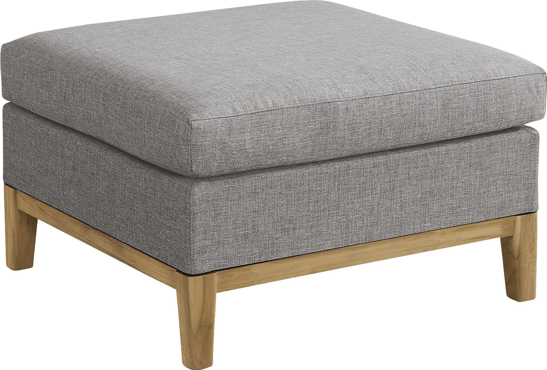 Soho Gray Outdoor Ottoman - Image 1
