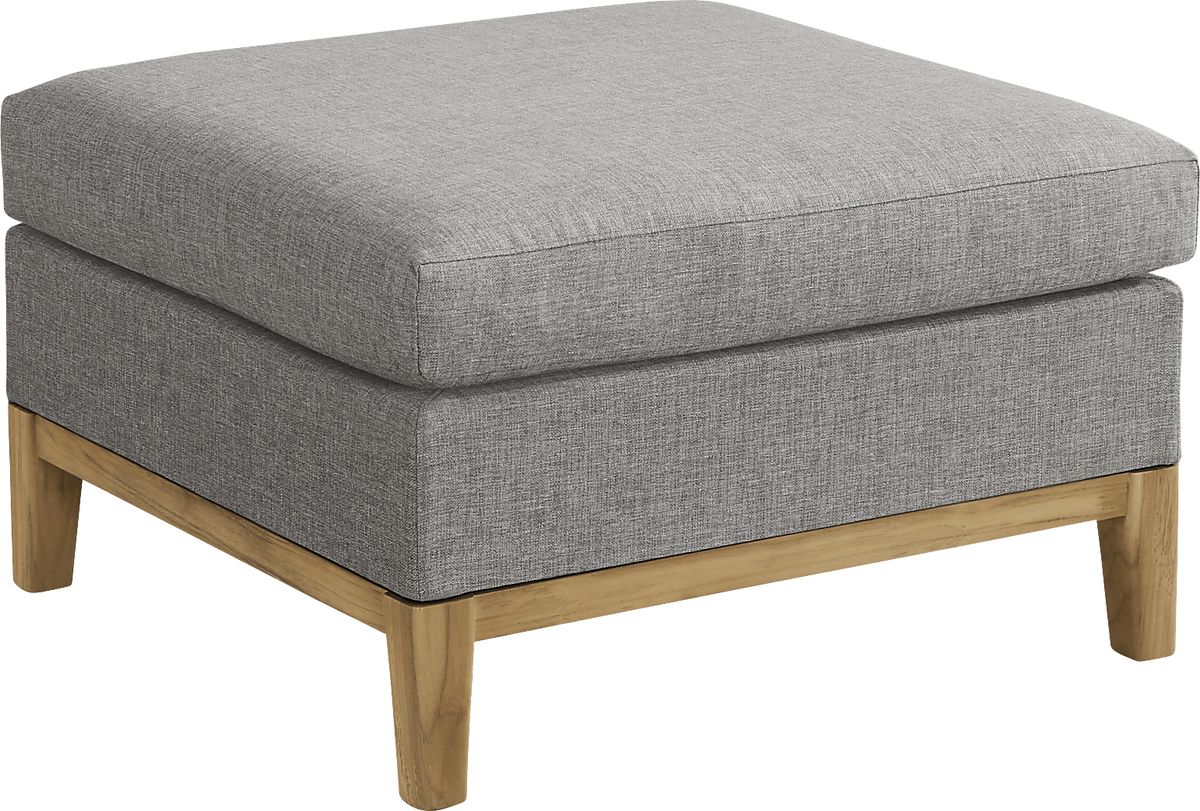 Soho Gray Aluminum,Synthetic Fabric Outdoor Ottoman Rooms to Go