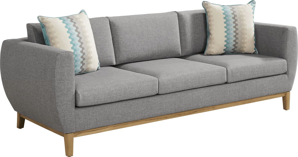 Soho Gray Outdoor Sofa with Gray Cushions
