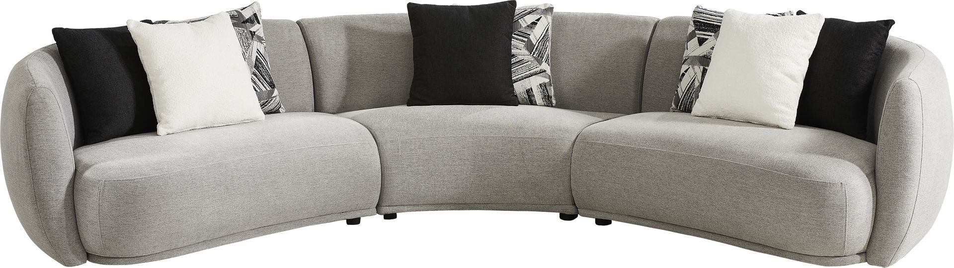 Soho Heights Gray 3 Pc Sectional - Image 1