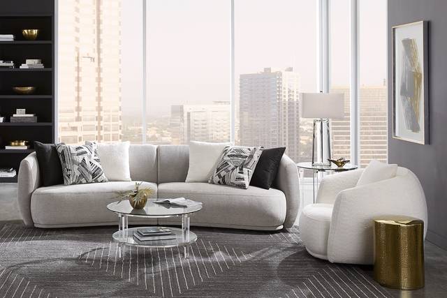 Soho Heights Gray 5 Pc Sectional Living Room - Thumbnail - Image 1