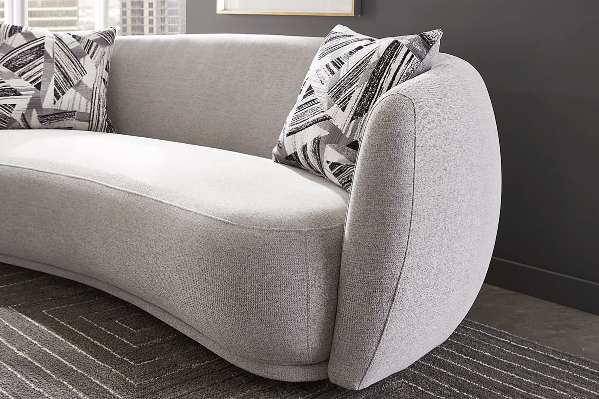 Soho Heights 3 Pc Gray Fabric Living Room Set With Sofa, Cocktail