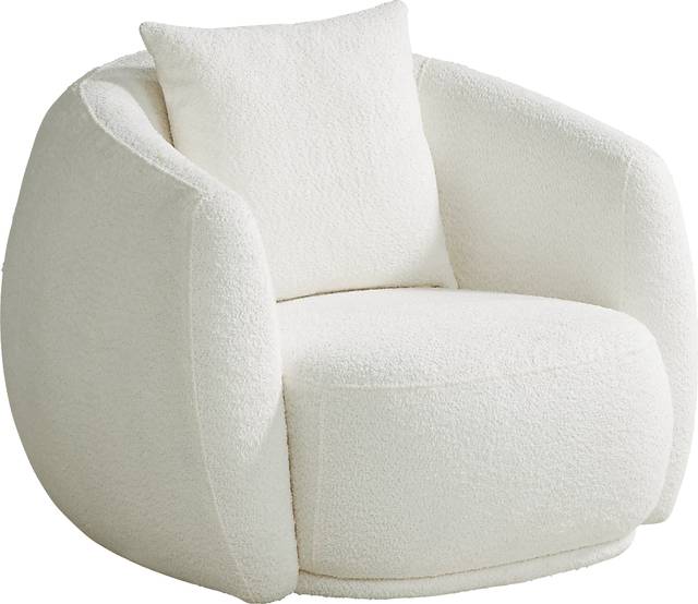 Soho Heights Ivory Swivel Chair - Thumbnail - Image 1
