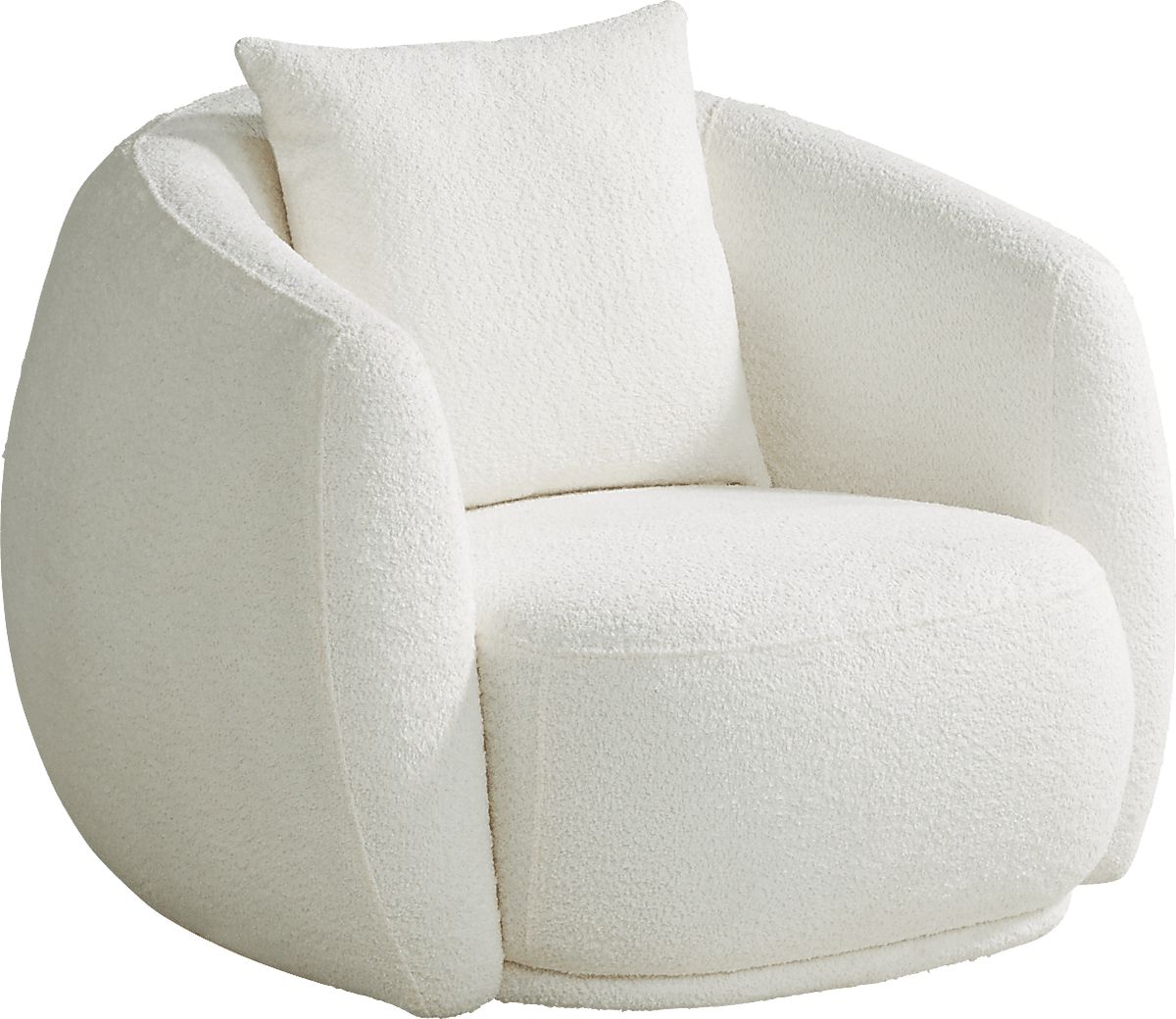 Soho Heights Ivory Beige Fabric Swivel Chair | Rooms to Go