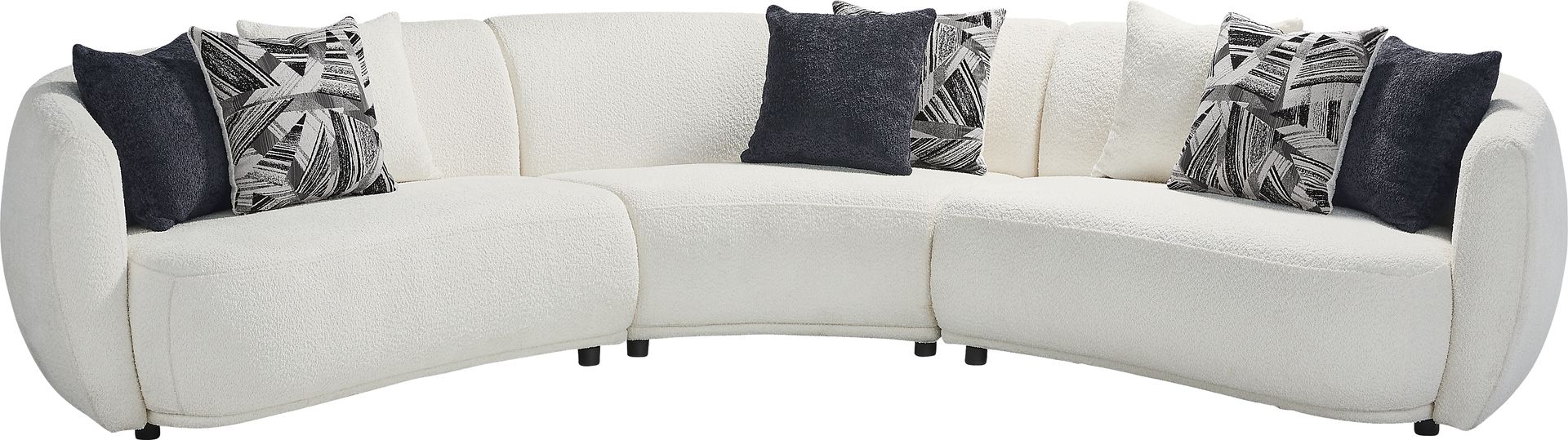 Soho Heights White 3 Pc Sectional - Image 1
