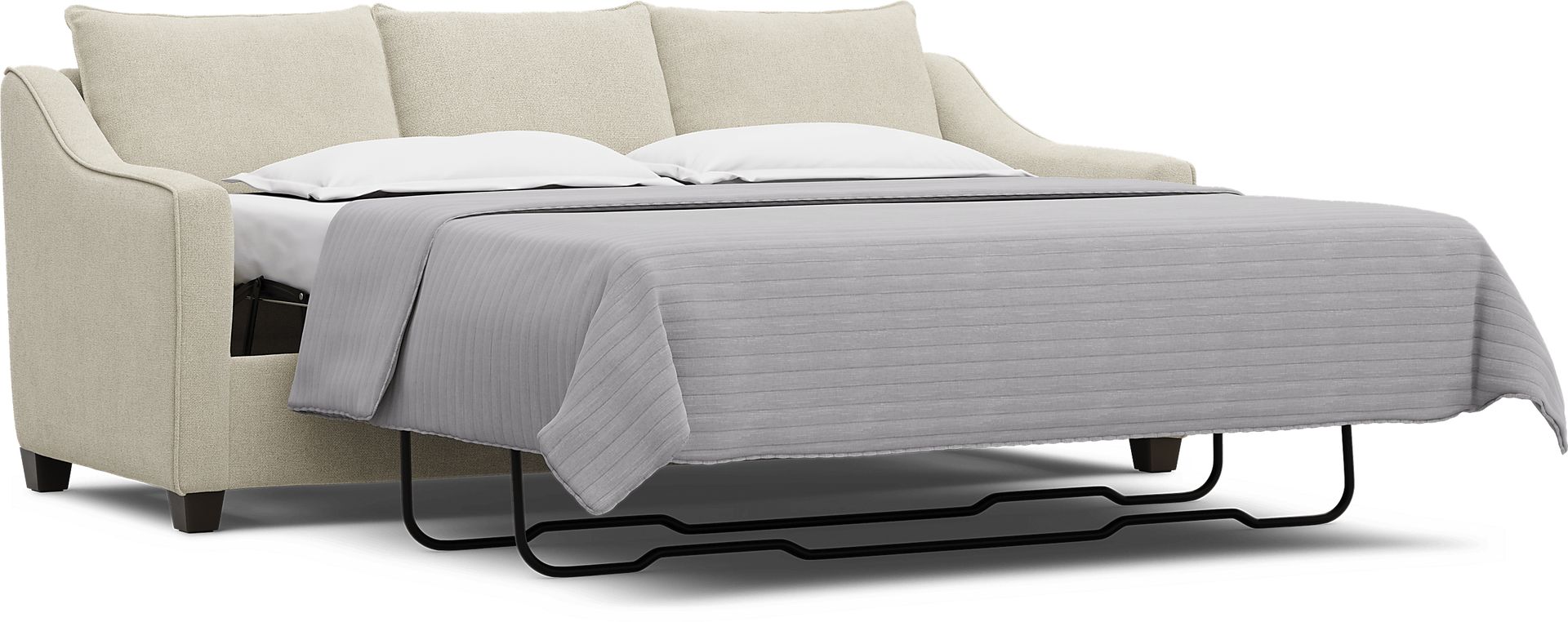 Soho Place Beige 5 Pc Living Room with Sleeper Chaise Sofa - Image 4