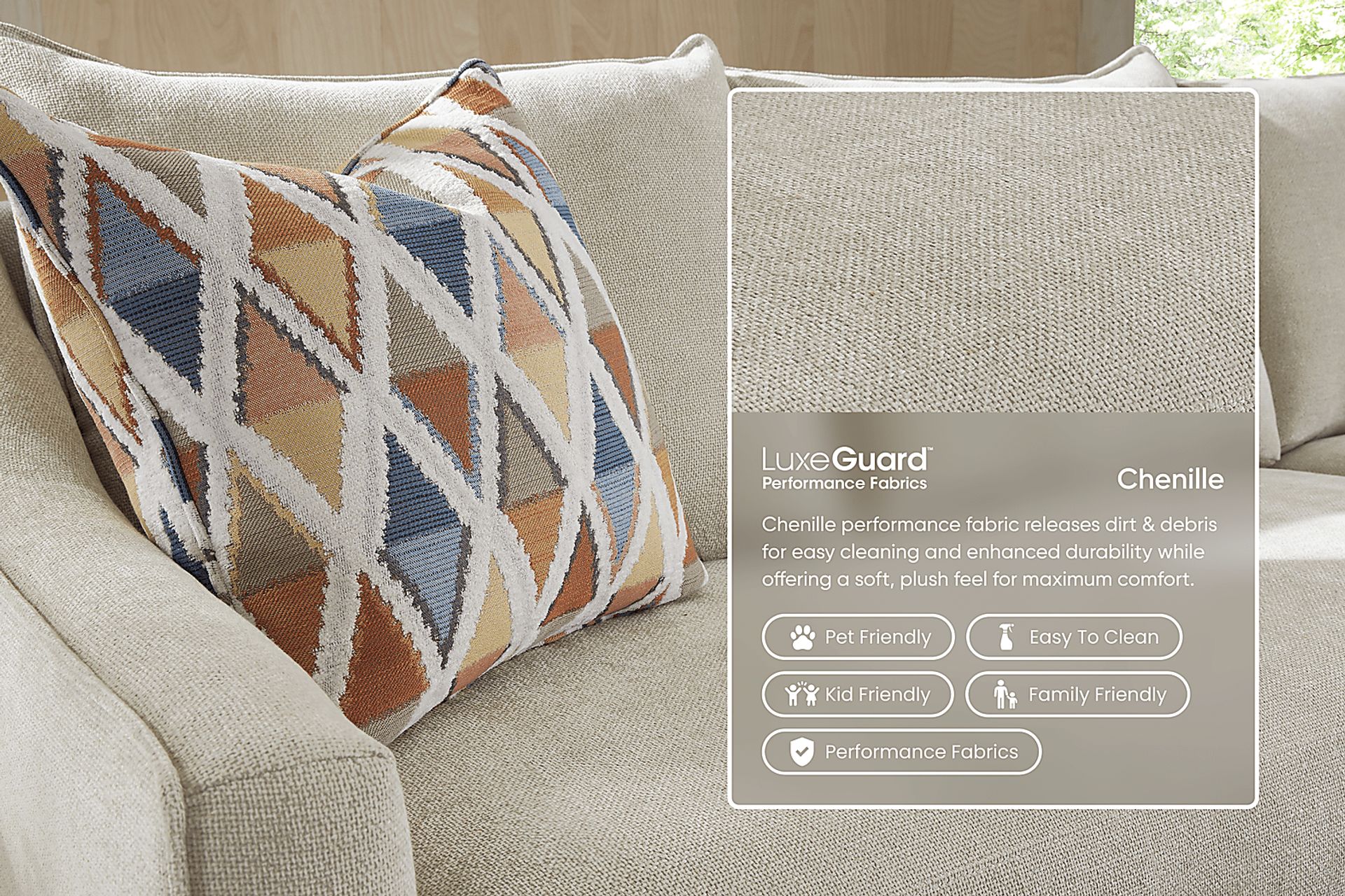 Soho Place Beige Swivel Chair - Image 2