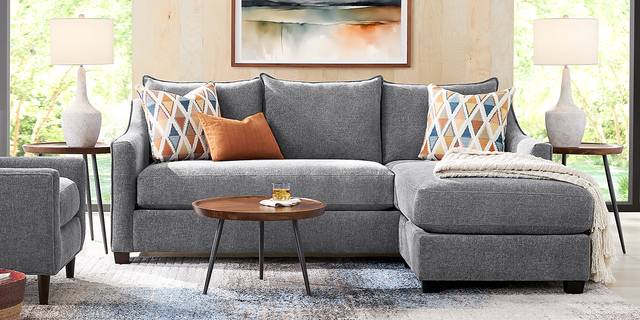 Soho Place Gray Chaise Sofa - Thumbnail - Image 3