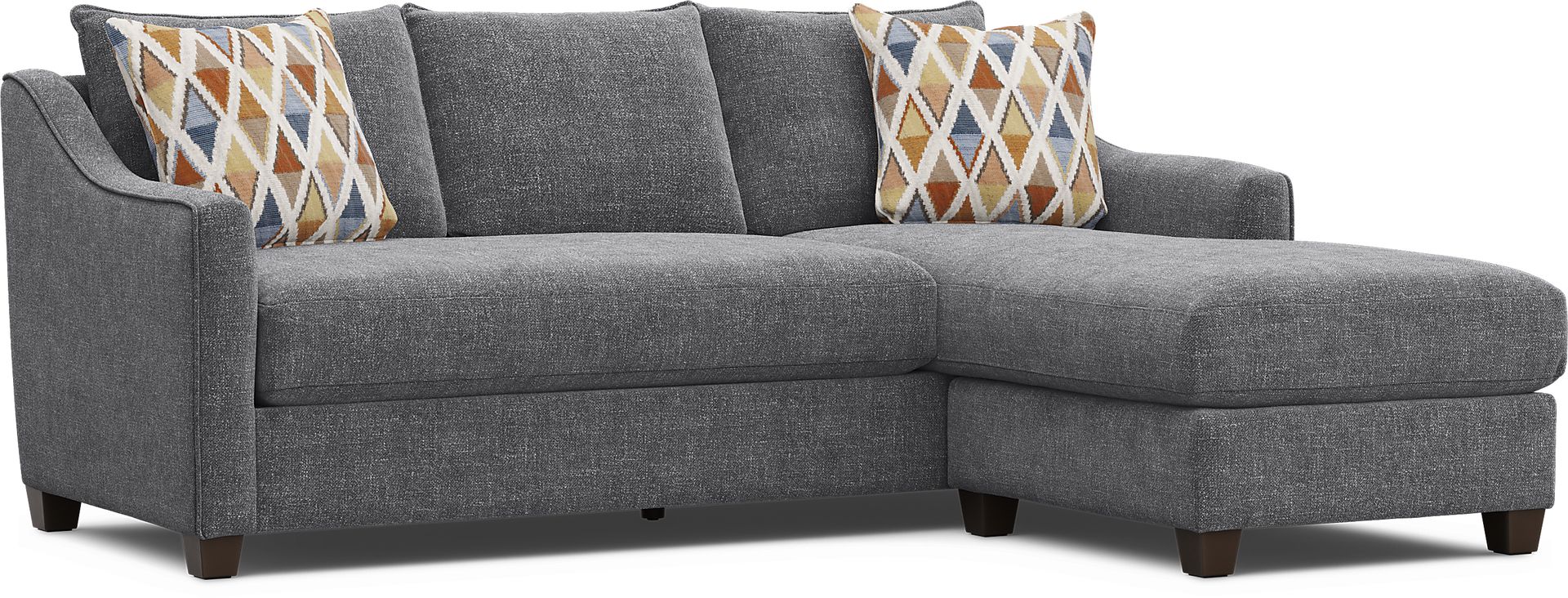 Soho Place Gray 6 Pc Living Room with Sleeper Chaise Sofa - Image 2