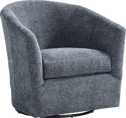 Soho Place Navy Swivel Chair
