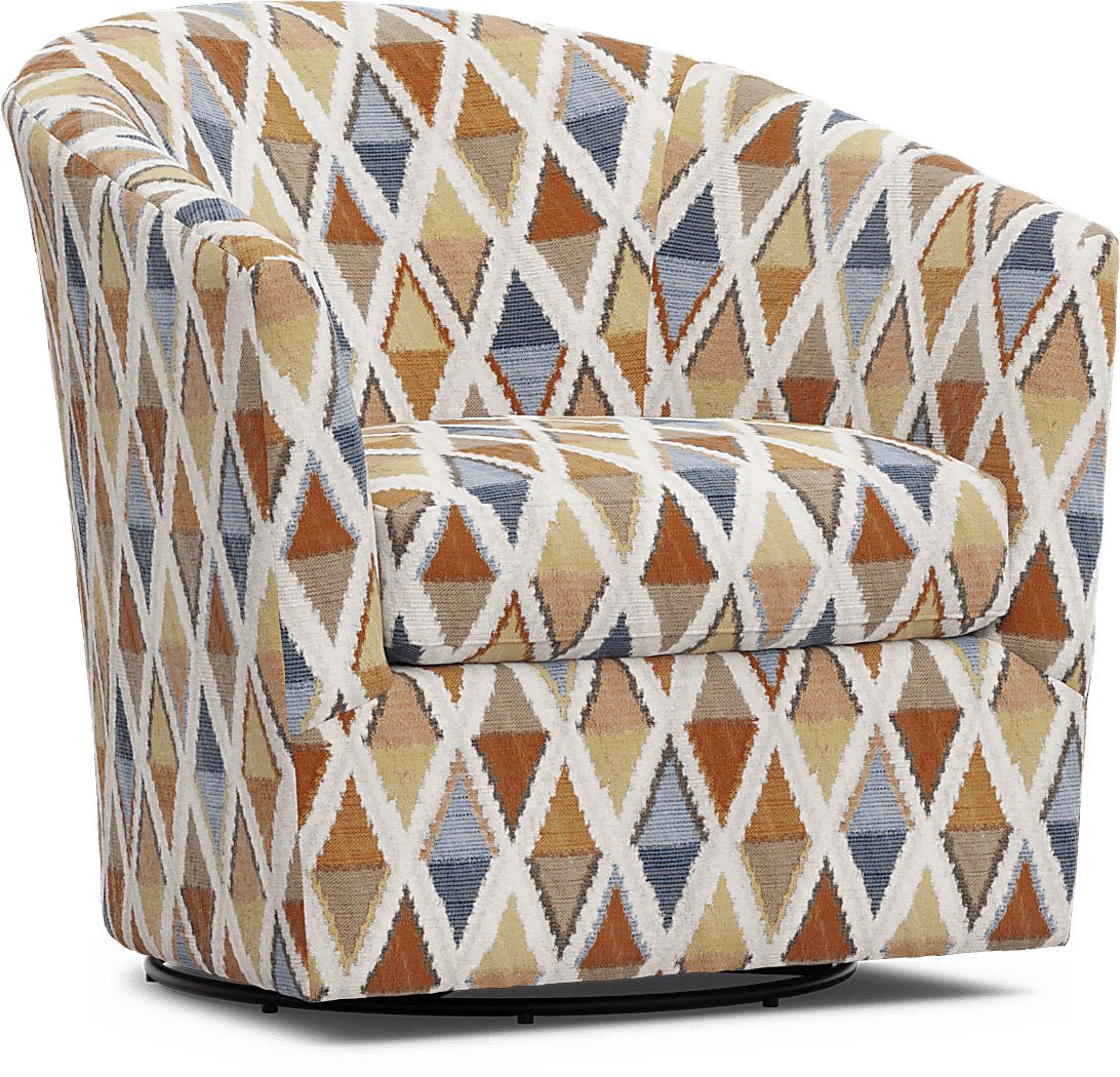 Soho Place Orange Swivel Chair