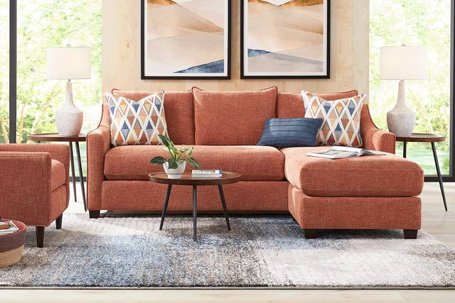 Soho Place Russet 6 Pc Living Room with Sleeper Chaise Sofa - Thumbnail - Image 1