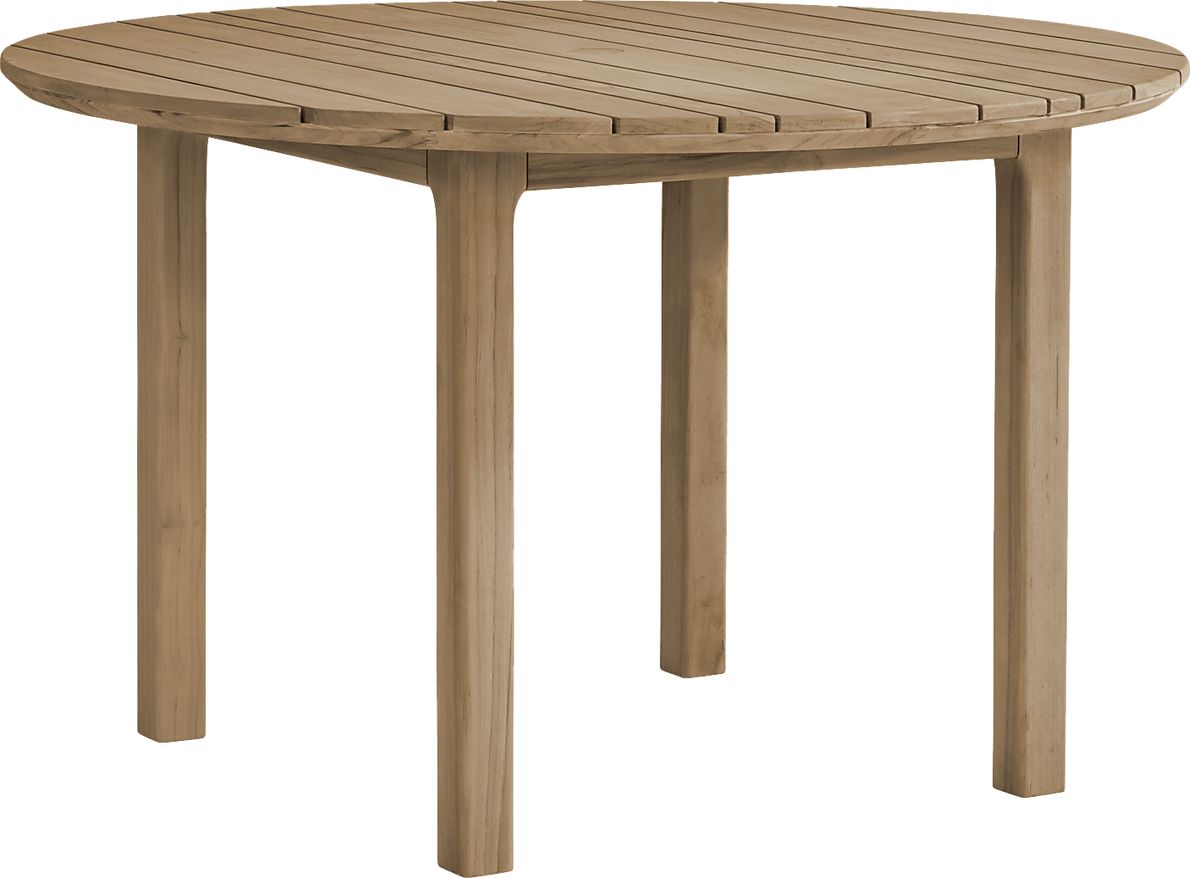Soho Teak 48 in. Round Outdoor Dining Table