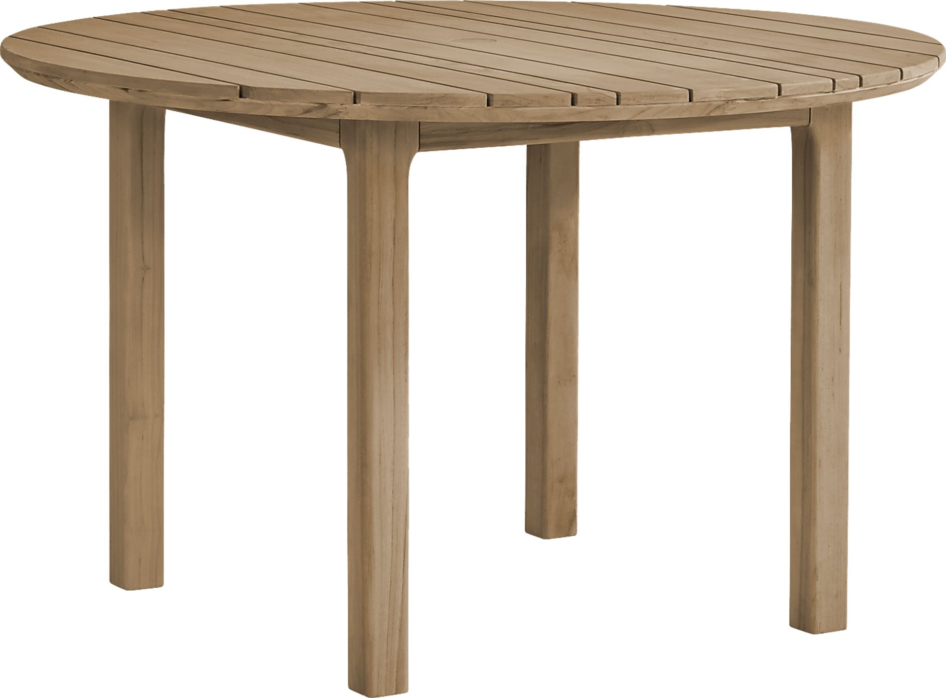 Soho Teak 48 in. Round Outdoor Dining Table - Image 1