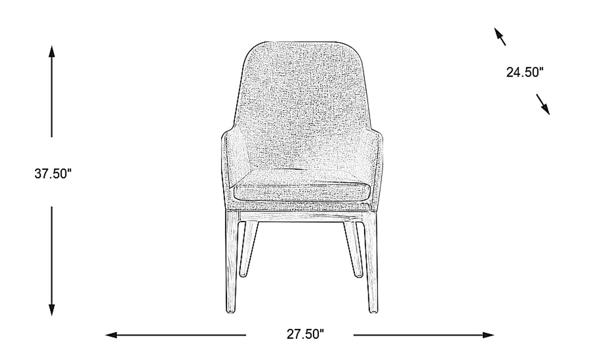 Soho Gray Outdoor Arm Chair with Gray Cushion