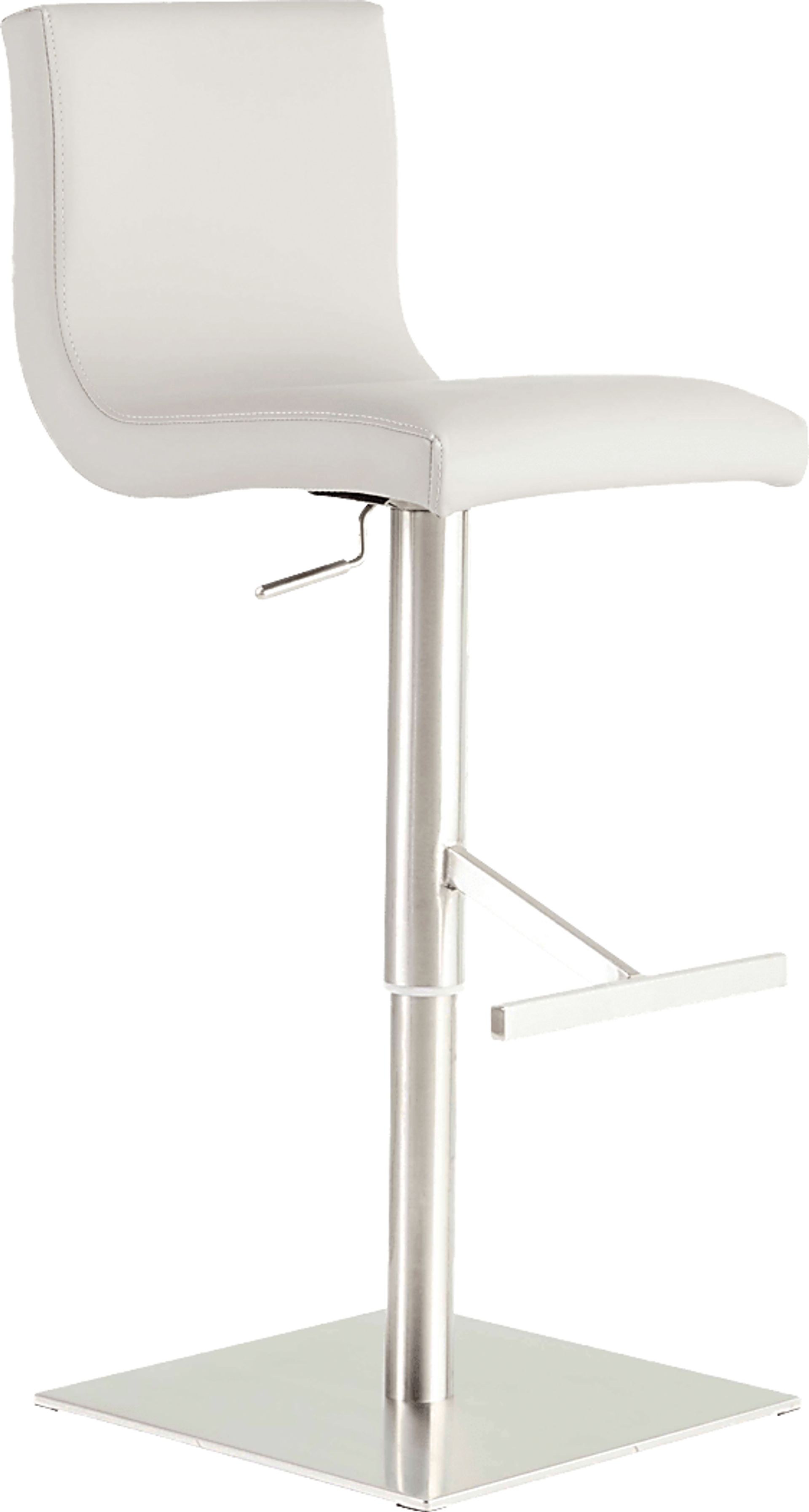 Soileau White Adjustable Stool - Image 1