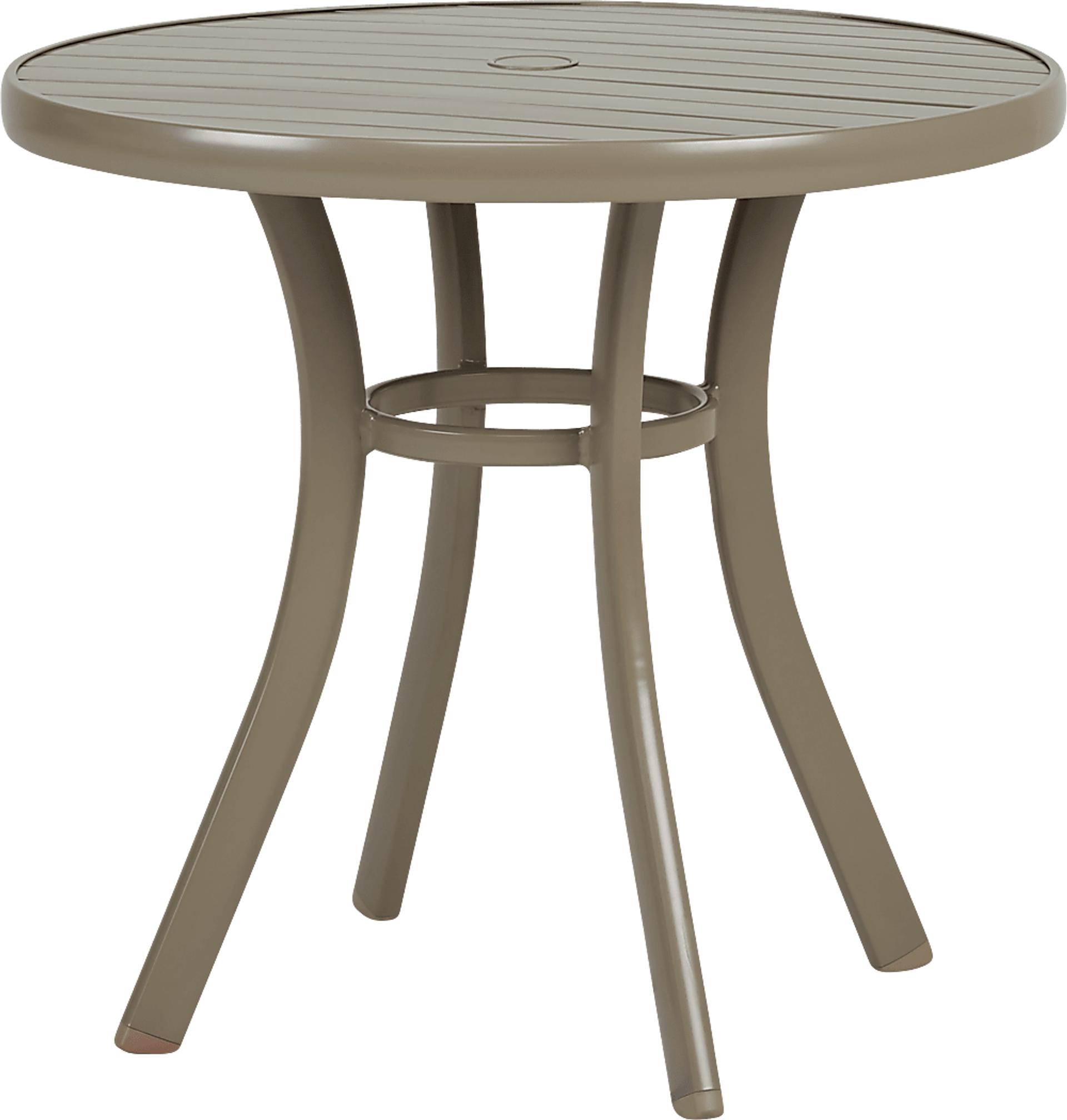 Solana Taupe 32 in. Round Outdoor Dining Table