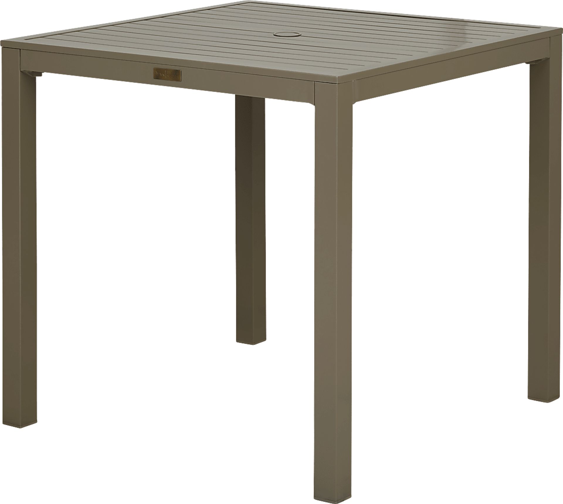 Solana Taupe 3 Pc Outdoor Balcony Dining Set with Swivel Stools - Image 2