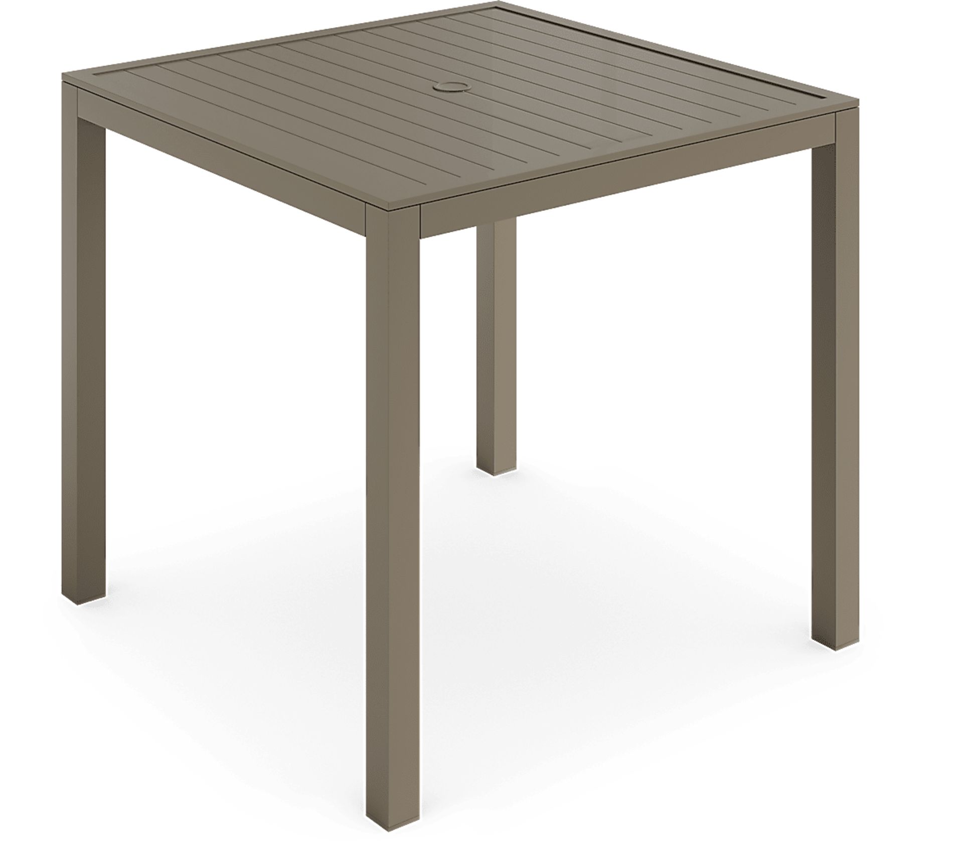Solana Taupe 3 Pc Outdoor Balcony Dining Set with Swivel Stools - Image 2