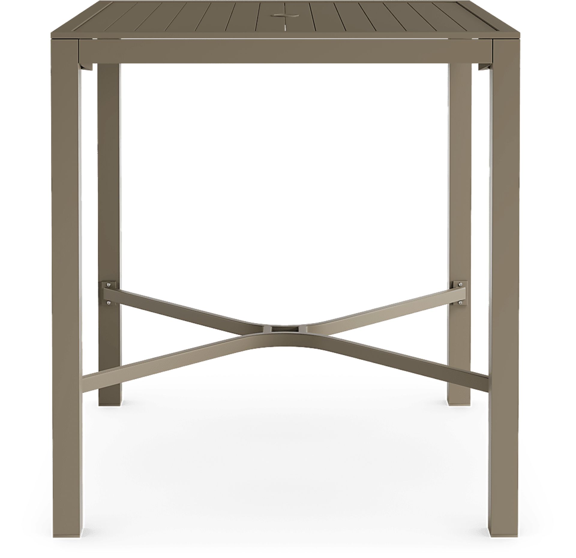 Solana Taupe 5 Pc Outdoor Bar Height Dining Set with Swivel Barstools - Image 3