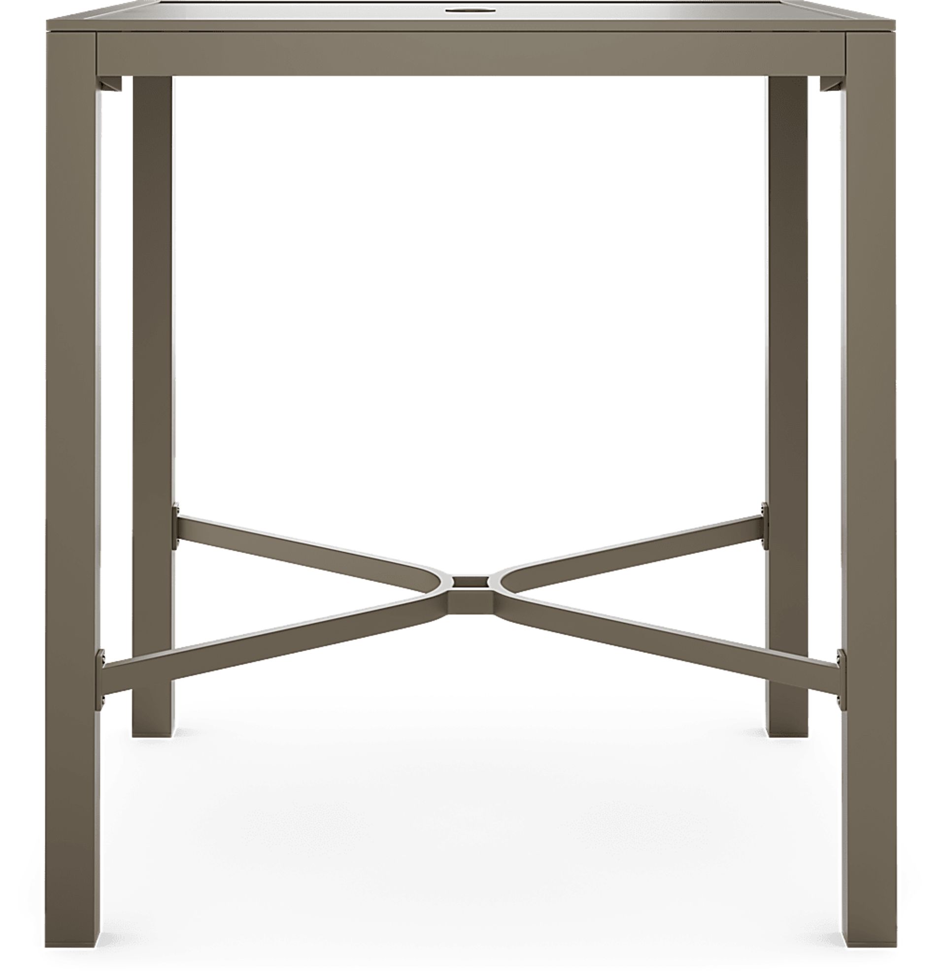 Solana Taupe 5 Pc Outdoor Bar Height Dining Set with Swivel Barstools - Image 4