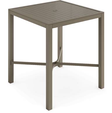 square bar height dining table