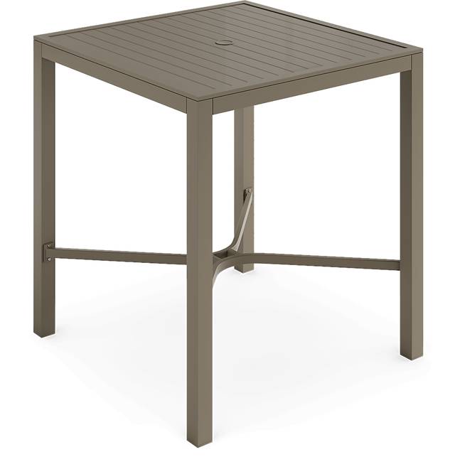 Solana Taupe 38 in. Square Bar Height Outdoor Dining Table - Thumbnail - Image 1