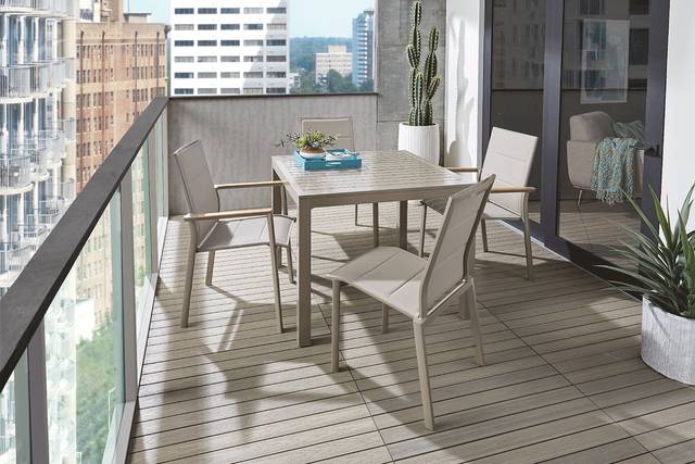 Solana Taupe 5 Pc Outdoor Dining Set - Thumbnail - Image 1