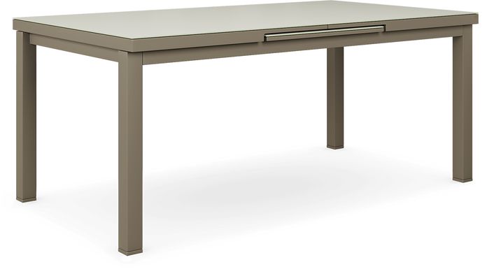 Solana Taupe 71-94 in. Rectangle Outdoor Dining Table
