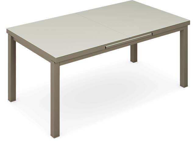 Solana Taupe 71-94 in. Rectangle Outdoor Dining Table - Thumbnail - Image 4