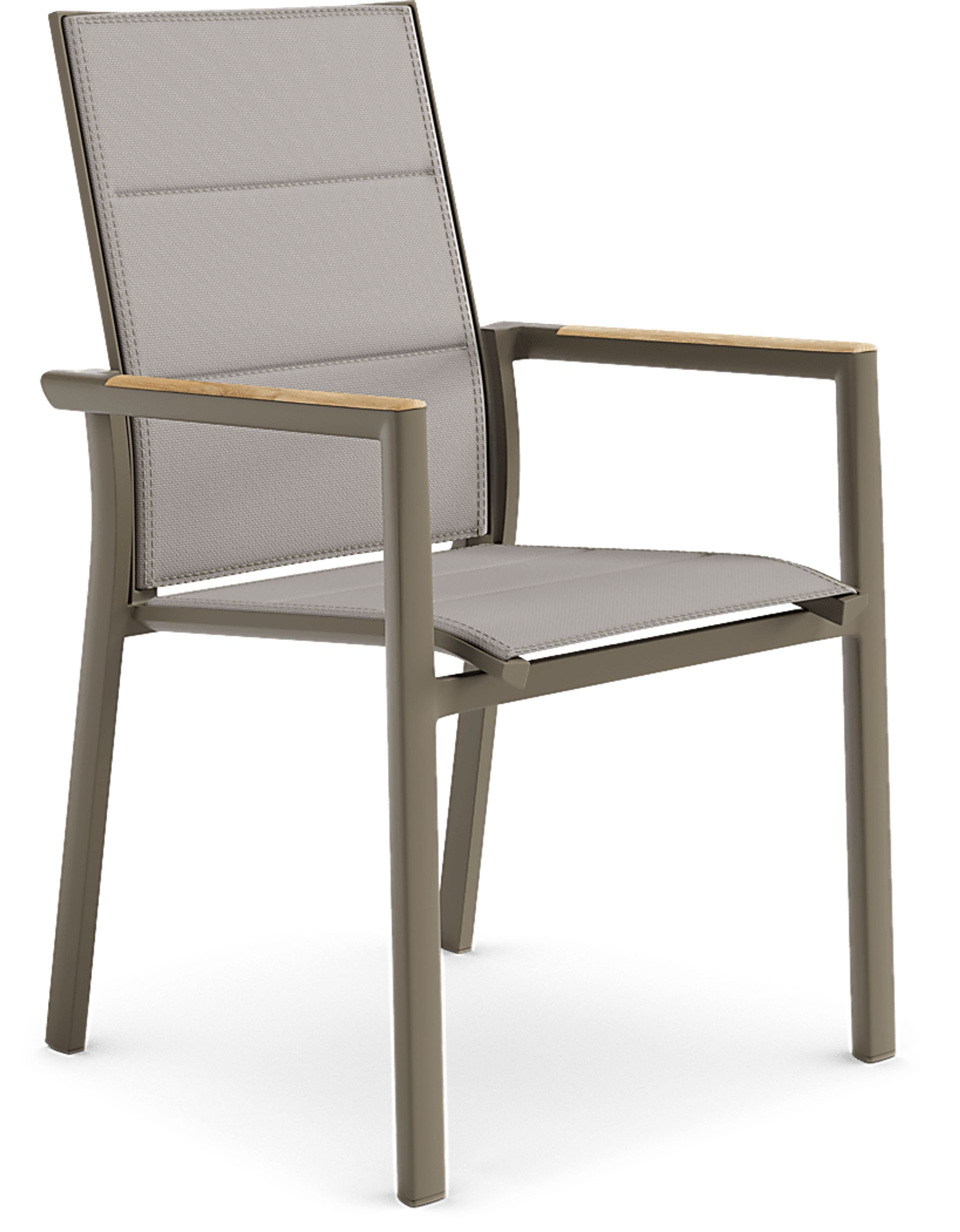Solana Taupe 3 Pc Outdoor Dining Set with Arm Chairs - Image 3
