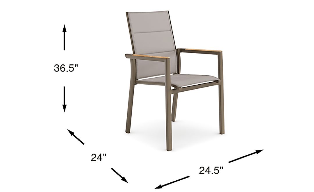 Solana Taupe Outdoor Arm Chair