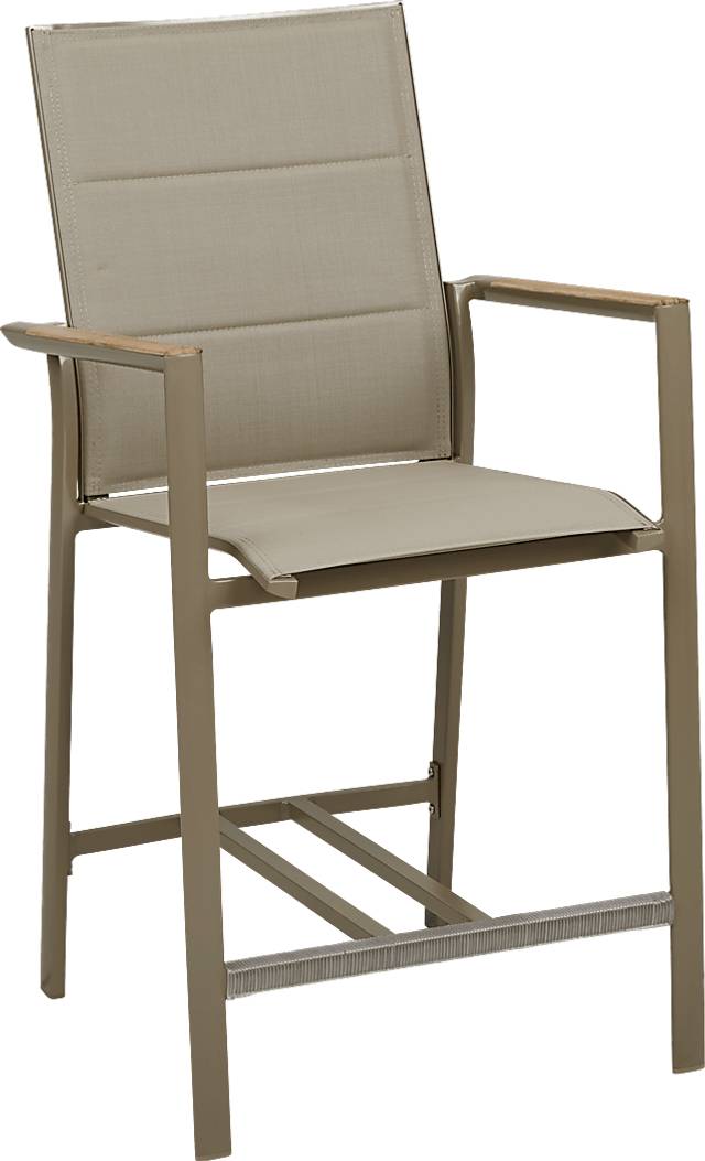 Solana Taupe Outdoor Balcony Stool - Thumbnail - Image 1