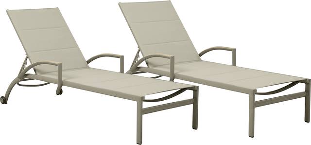 Solana Taupe Outdoor Chaise - Thumbnail - Image 1