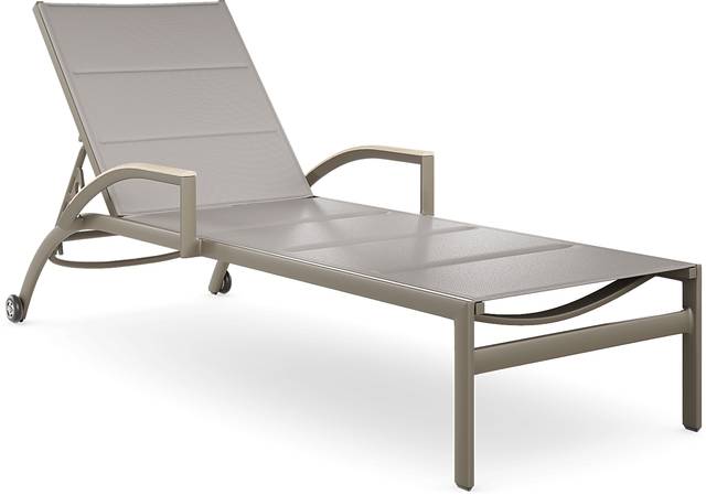 Solana Taupe Outdoor Chaise - Thumbnail - Image 1