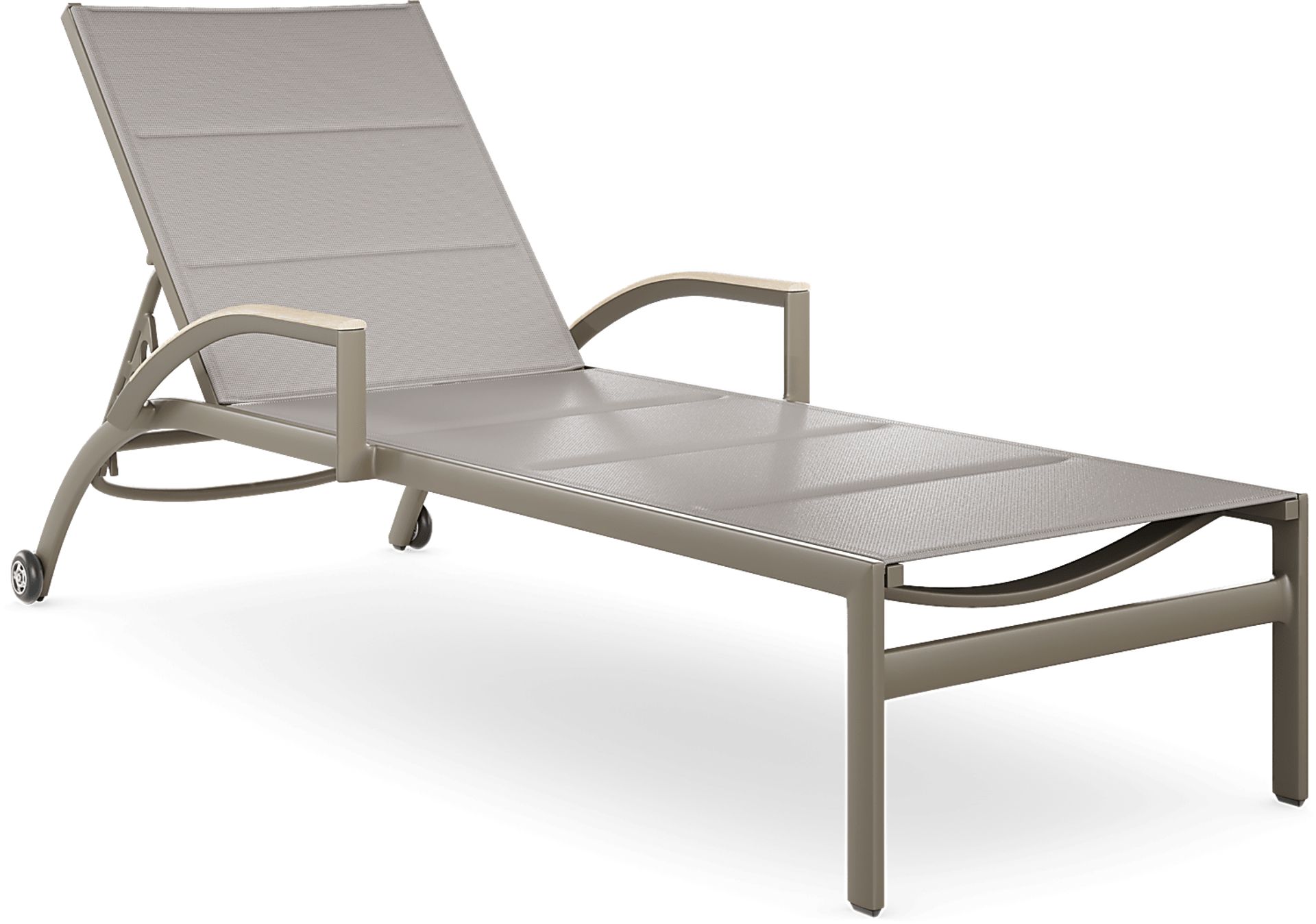 Solana Taupe Outdoor Chaise - Image 1