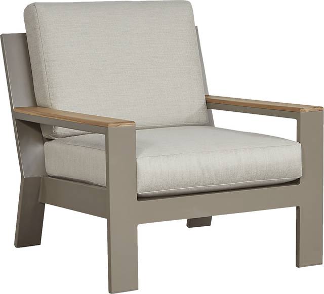 Solana Taupe 4 Pc Outdoor Seating Set with Beige Cushions - Thumbnail - Image 4