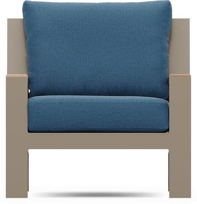 Solana Taupe 4 Pc Outdoor Sofa Seating Set With Blueberry Cushions - Thumbnail - Image 5