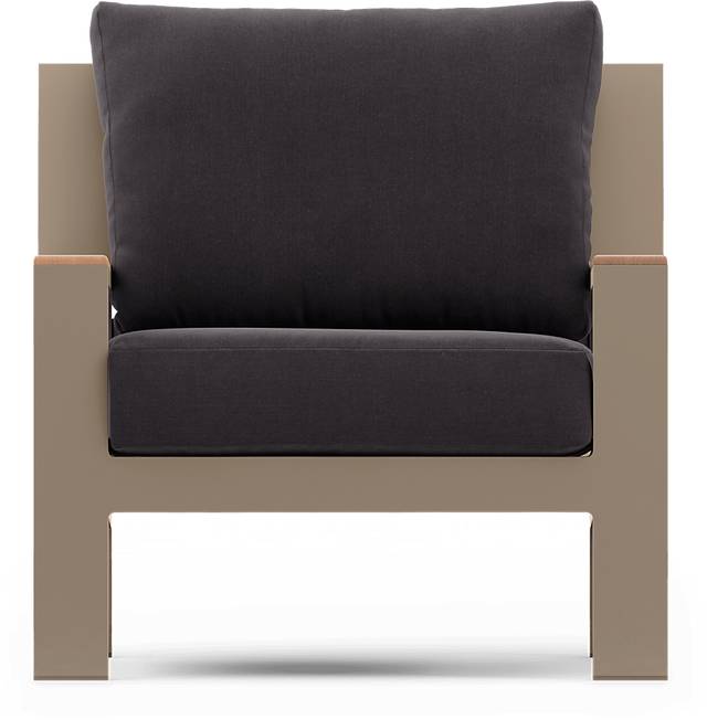 Solana Taupe 4 Pc Outdoor Loveseat Seating Set With Charcoal Cushions - Thumbnail - Image 7