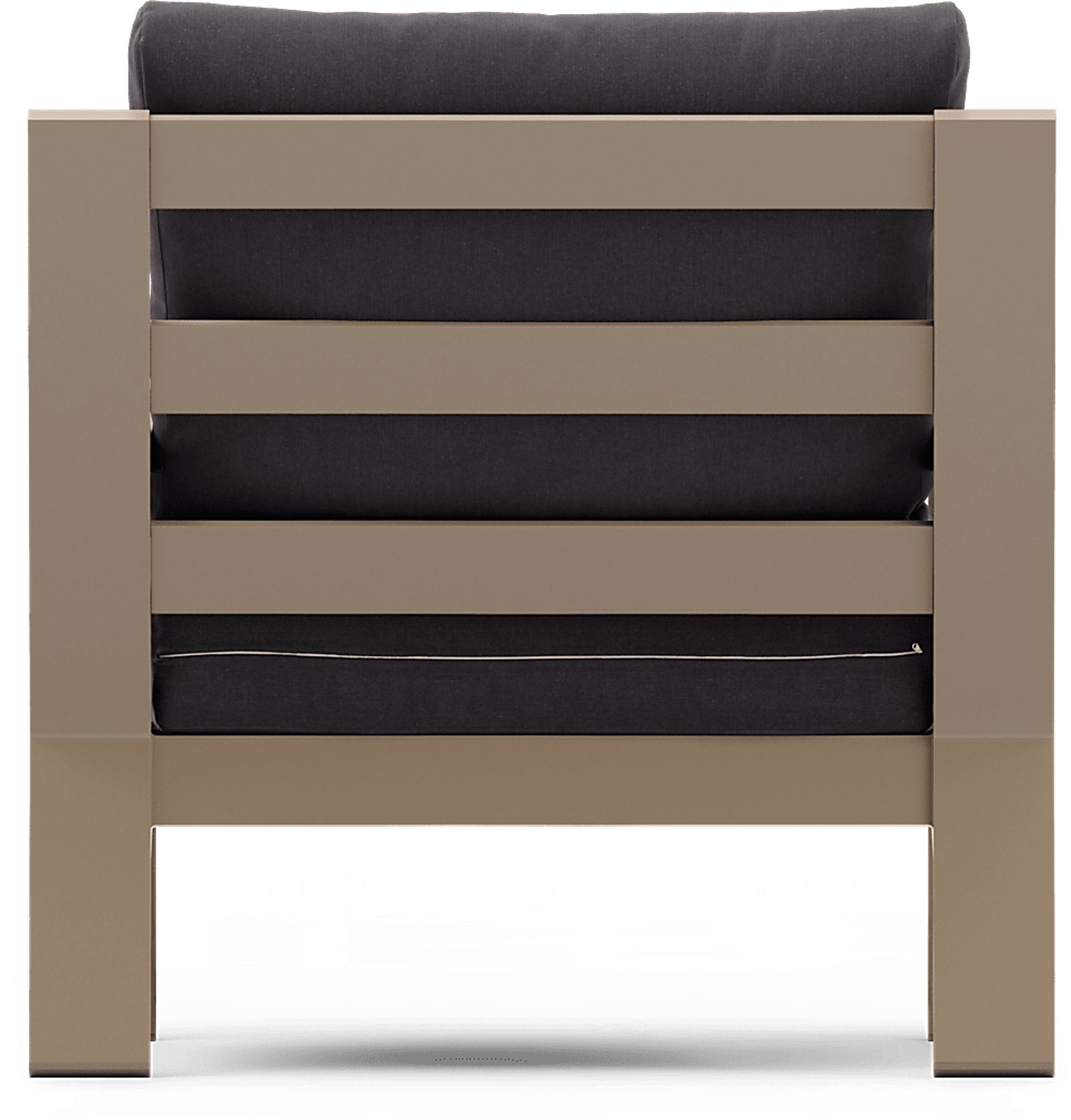 Solana Taupe 4 Pc Outdoor Loveseat Seating Set With Charcoal Cushions - Image 9