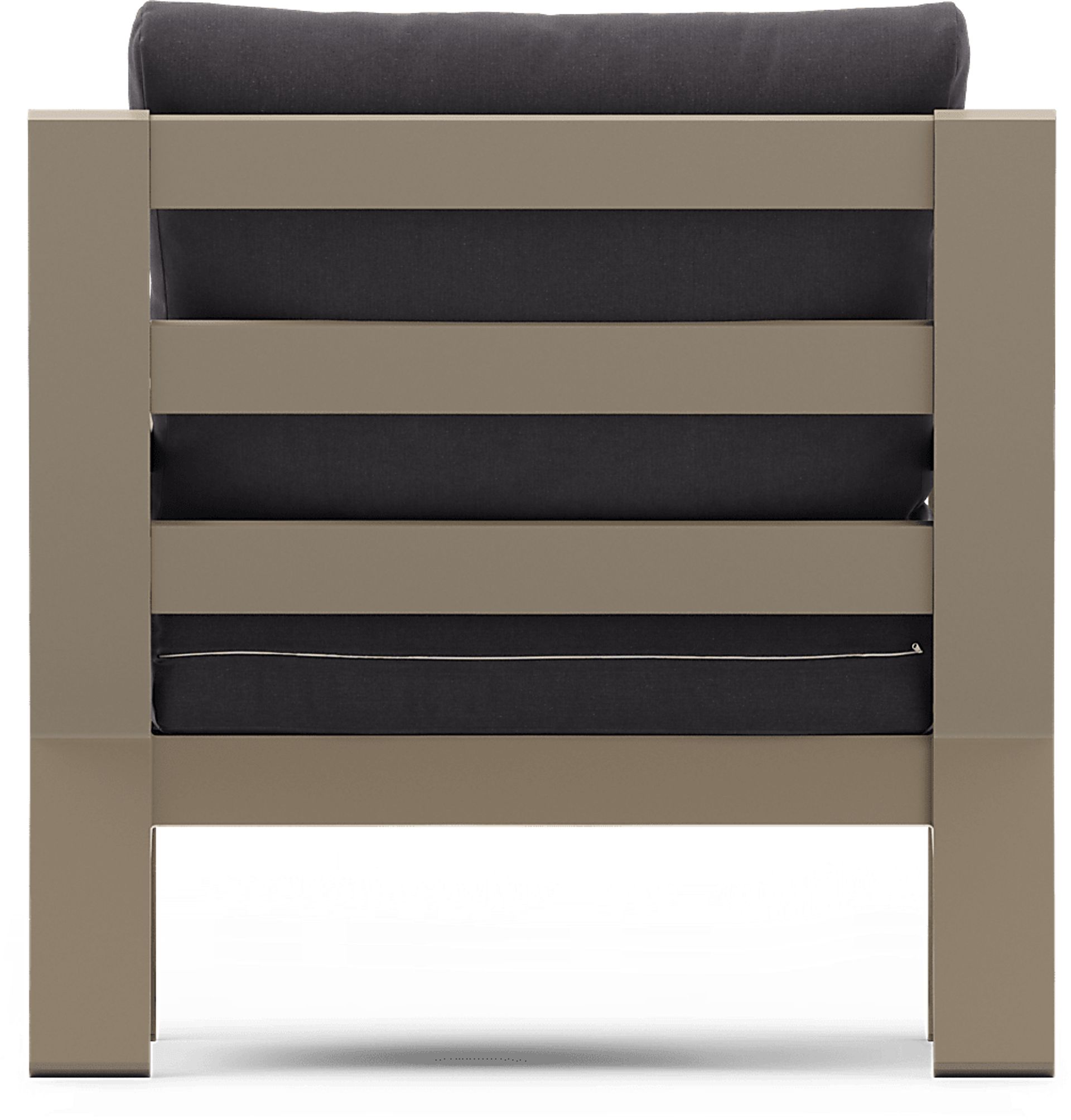 Solana Taupe Outdoor Club Chair with Charcoal Cushions - Image 5