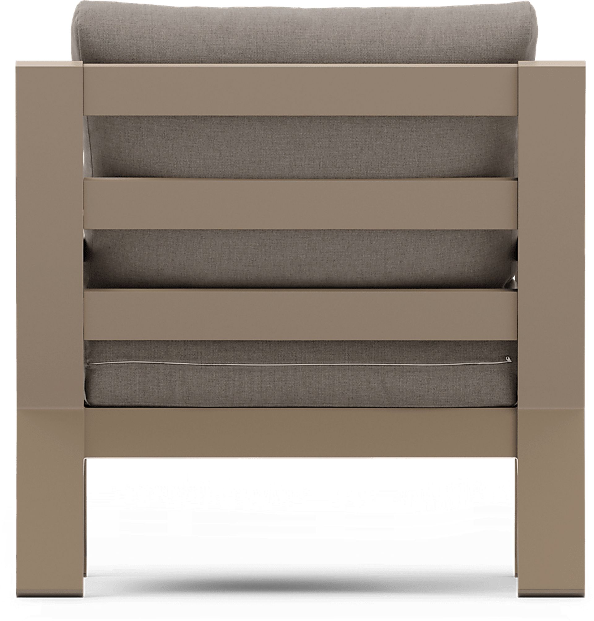 Solana Taupe 4 Pc Outdoor Loveseat Seating Set With Mushroom Cushions - Image 9