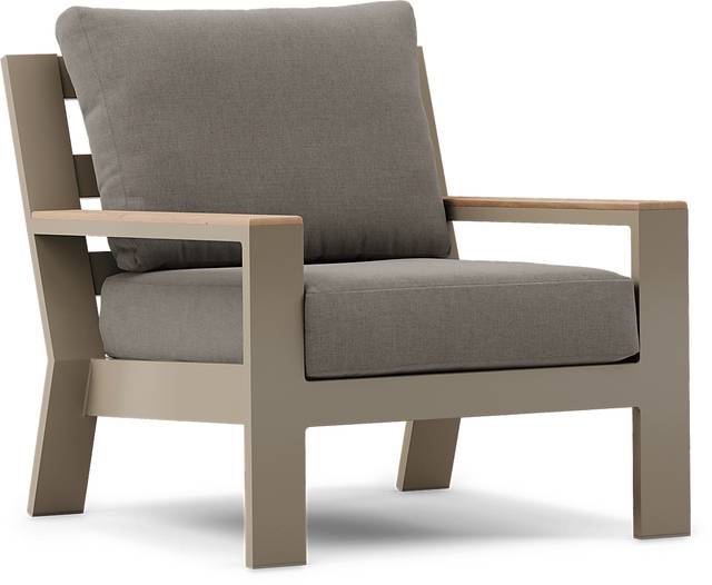 Solana Taupe 4 Pc Outdoor Loveseat Seating Set With Mushroom Cushions - Thumbnail - Image 6