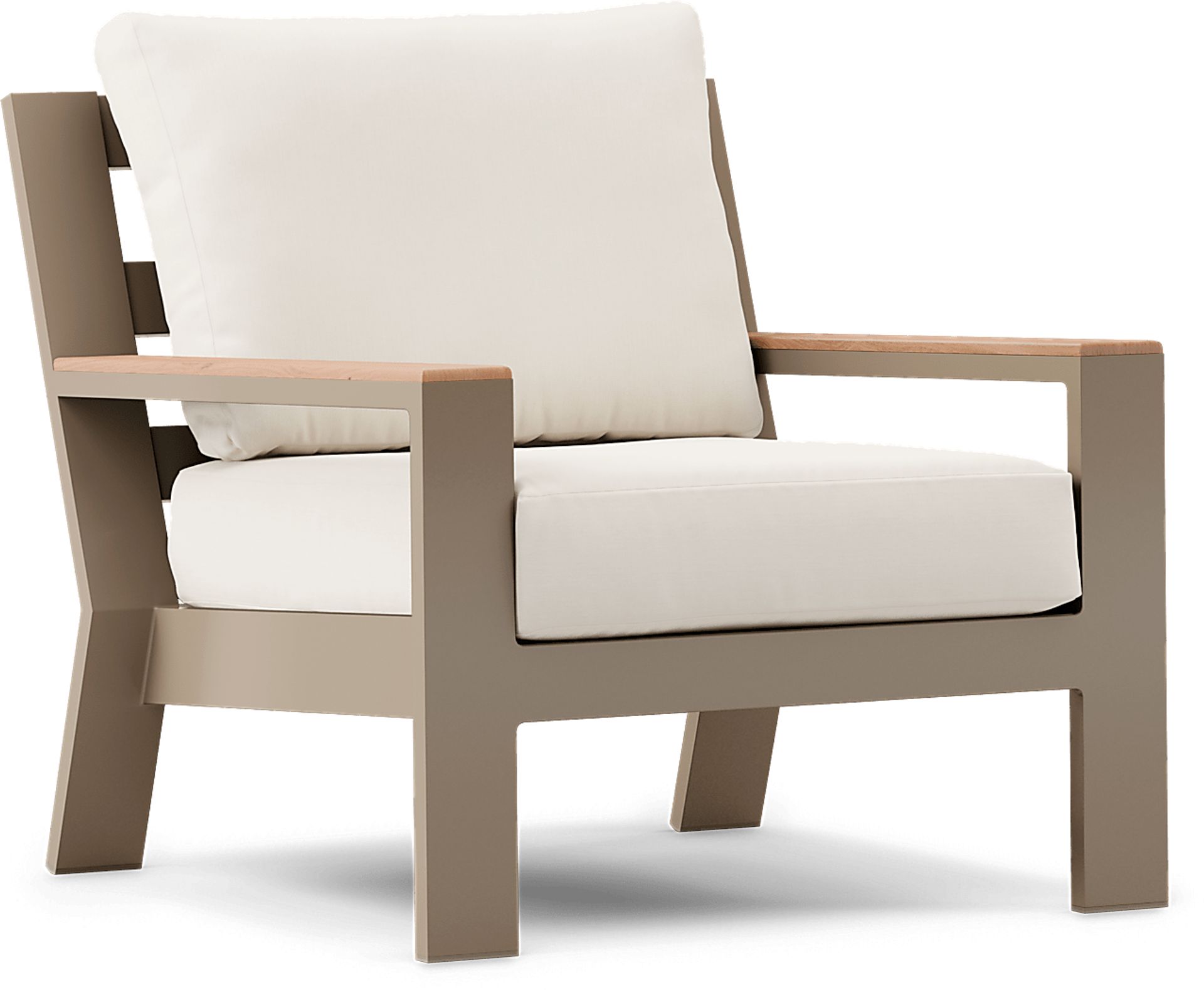 Solana Taupe 4 Pc Outdoor Sofa Seating Set With Natural Cushions - Image 6