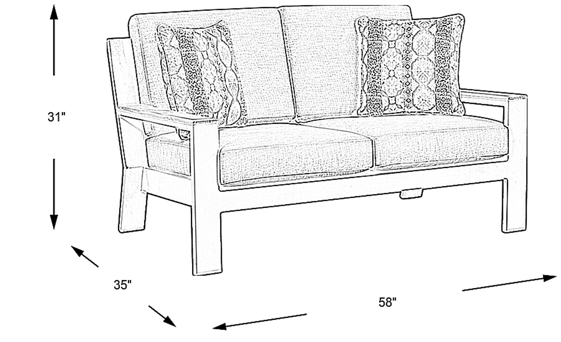 Dimension Image. Please refer to the Dimension Tab on this page for dimension details.